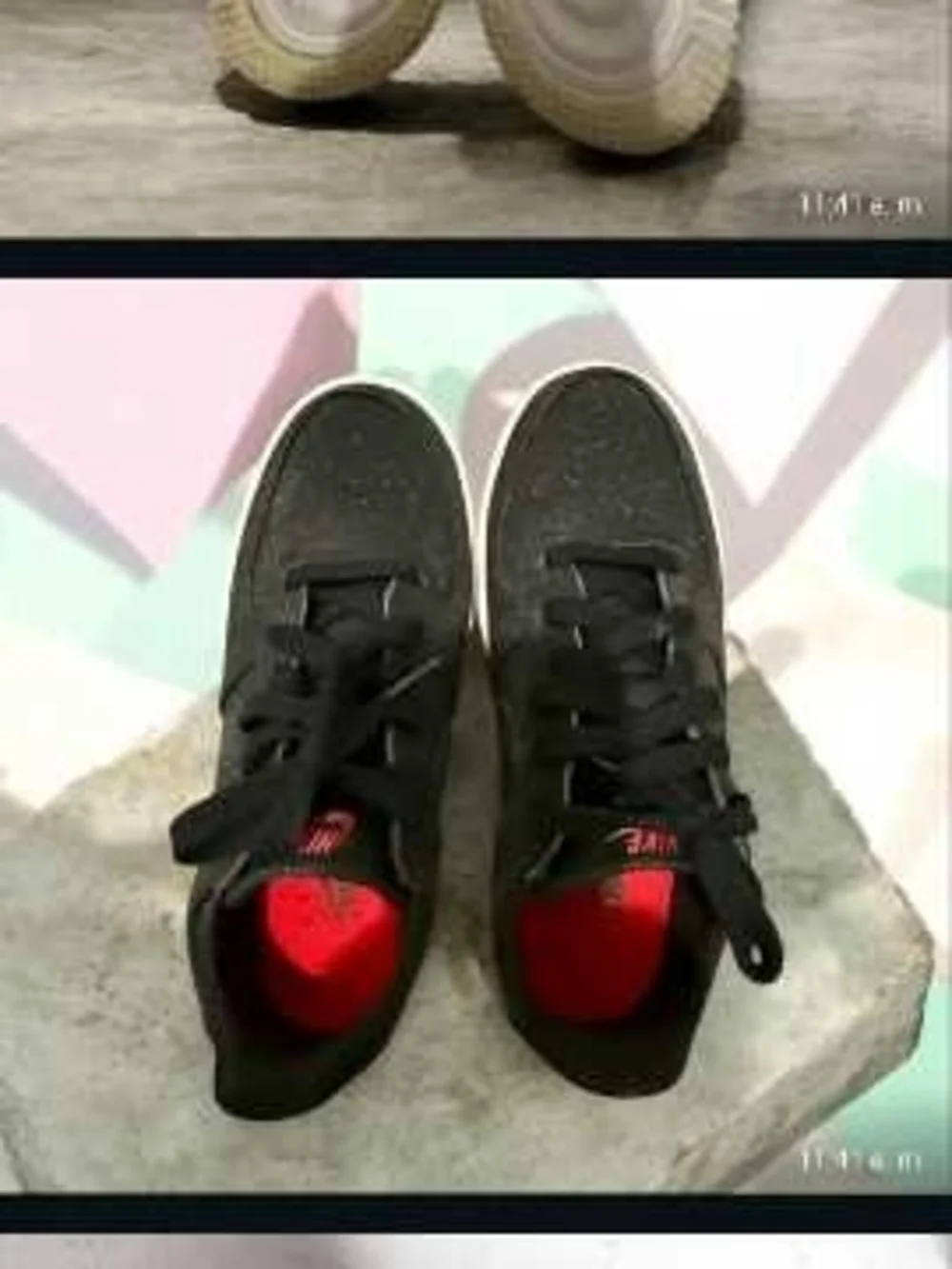 Black Glitter Nike Air Force 1 Ultraforce Premuum Womens6 / 40 Youth (7 Y ) Shoe